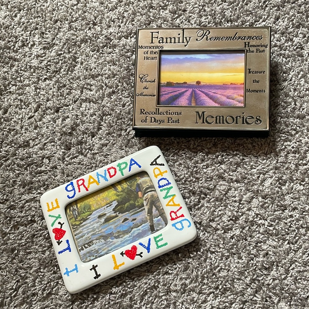 photo album and picture frame set